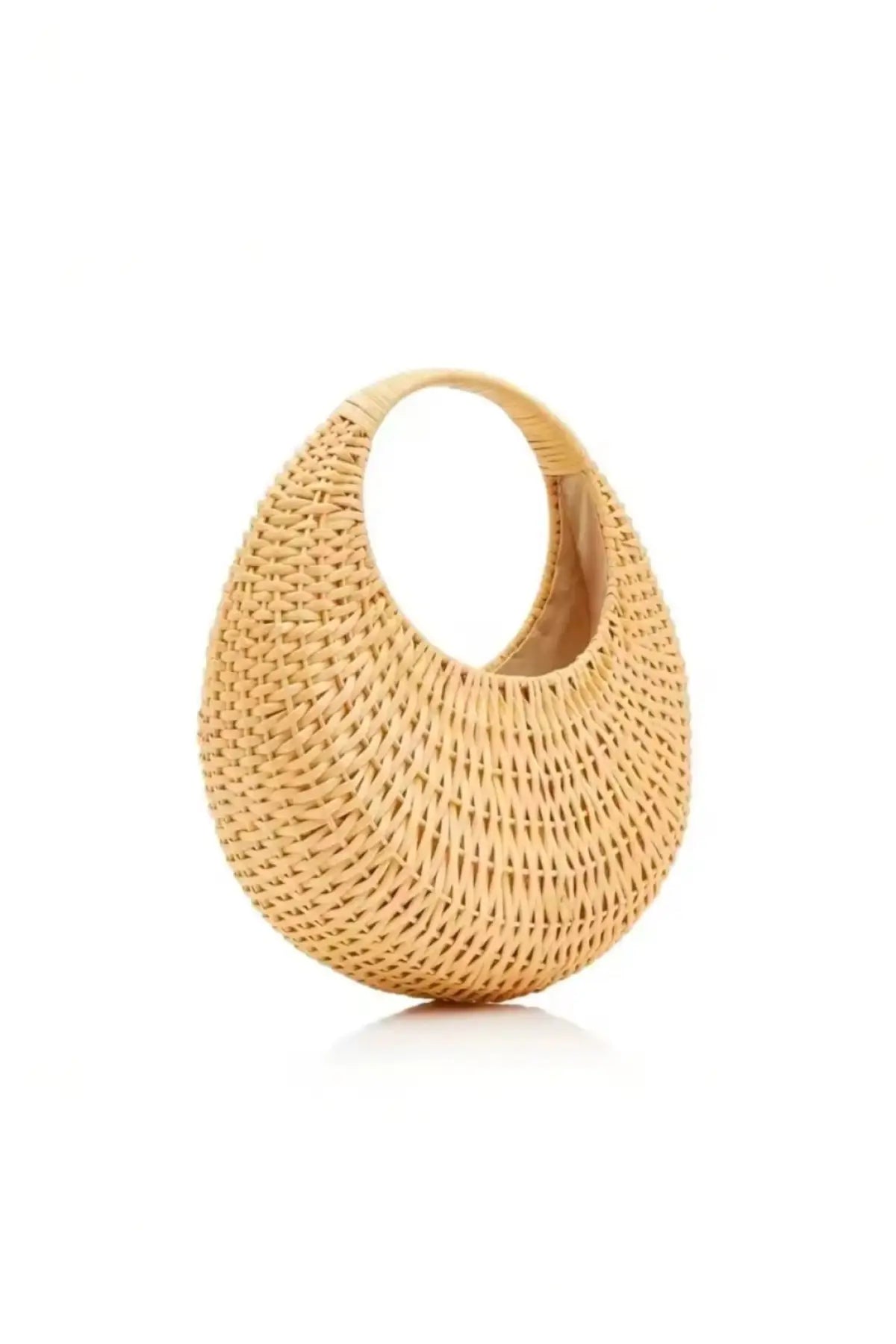 Coastal Circle Natural Straw Beach Bag - Natural Straw - Bag