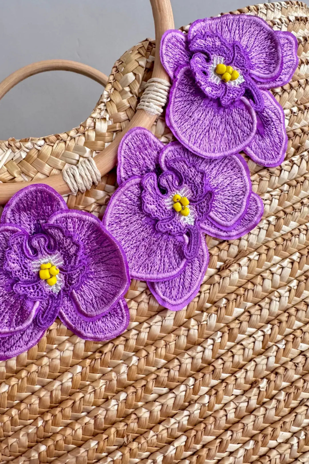 Goddess in Lilac Straw Beach Bag