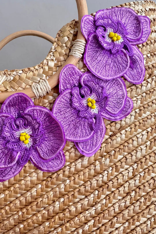 Goddess in Lilac Straw Beach Bag
