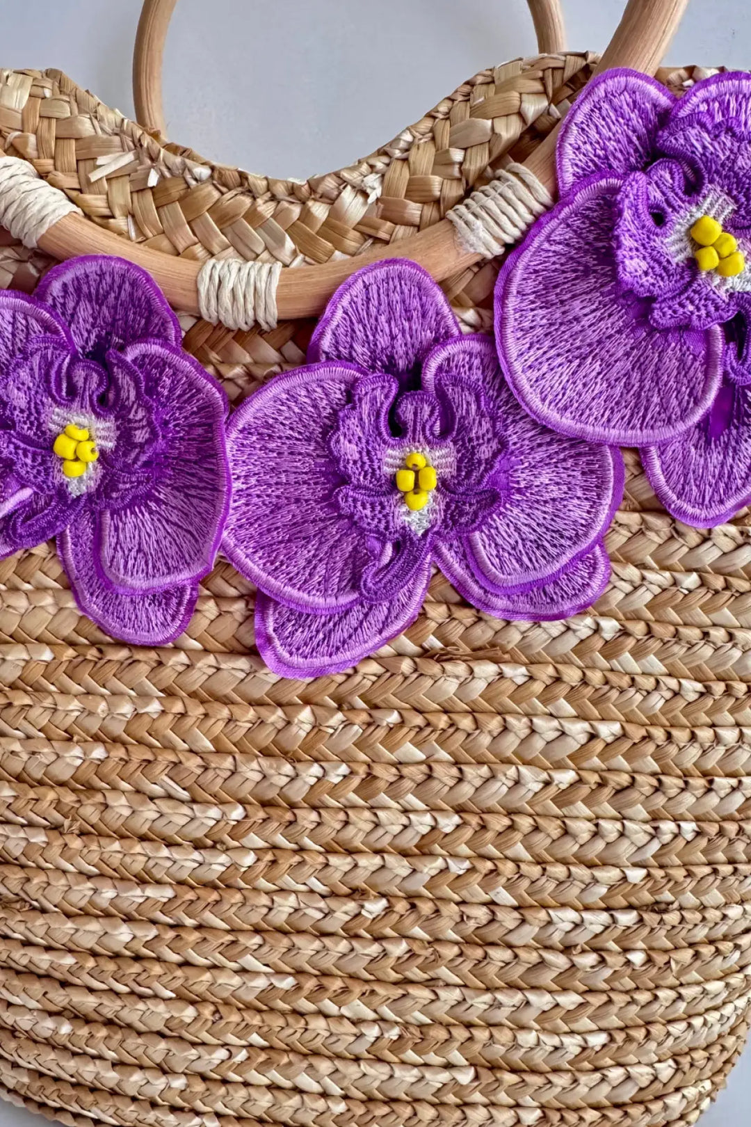 Goddess in Lilac Straw Beach Bag