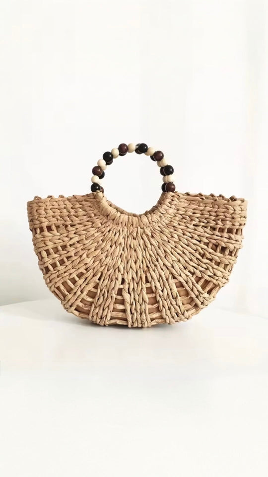 Julia Natural Straw Beach Bag