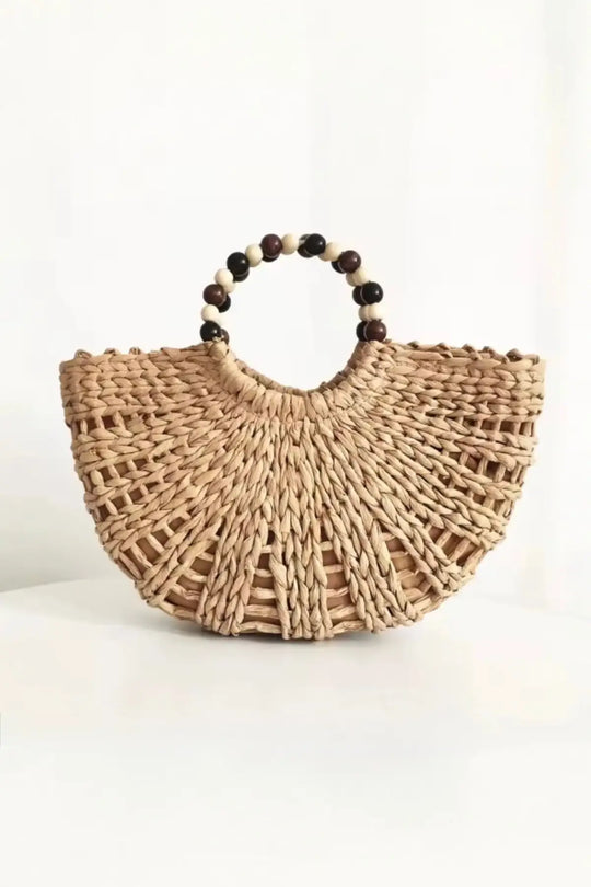 Julia Natural Straw Beach Bag - Natural Straw - Bag