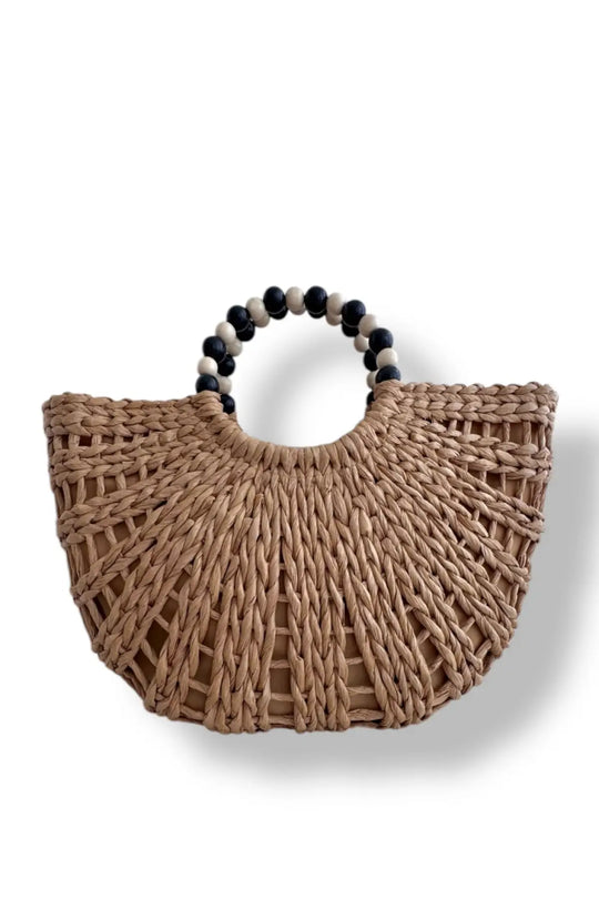 Julia Natural Straw Beach Bag - Natural Straw - Bag
