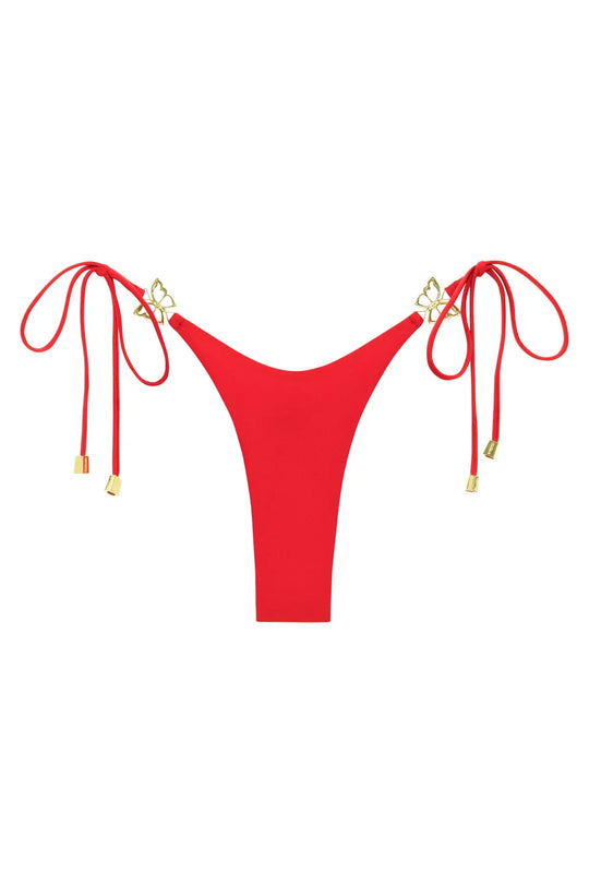 Camila Red Bikini Bottom - Red / XS - bikini bottom
