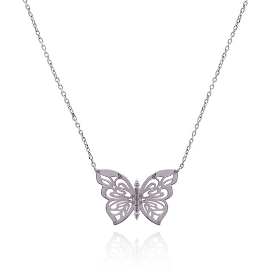 .925 Silver Papillon Butterfly Women&