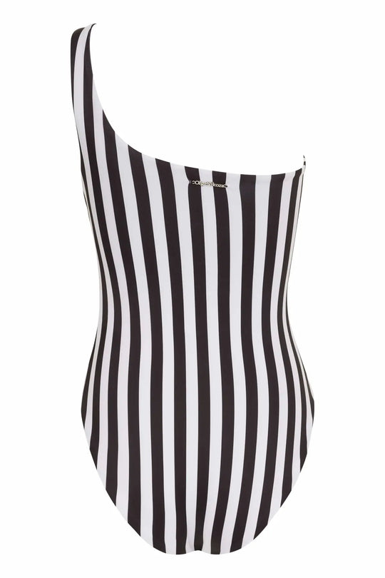 Vanda - Black One Shoulder Style Swimsuit - Swimwear