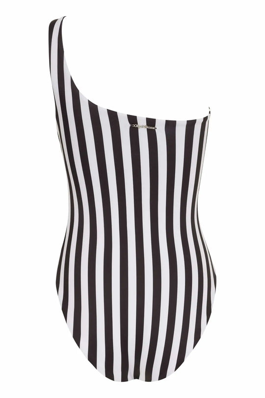Vanda - StripeOne Shoulder Style Swimsuit - Swimwear