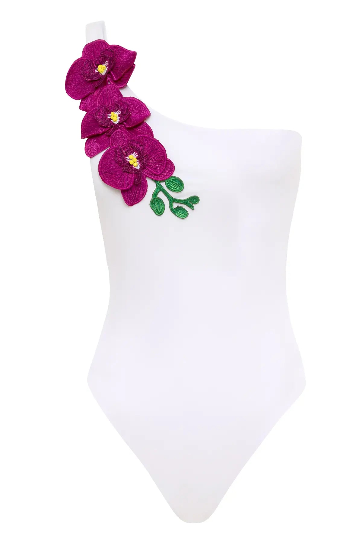 Vanda - White One Shoulder Style Swimsuit - White / XS - Swimwear