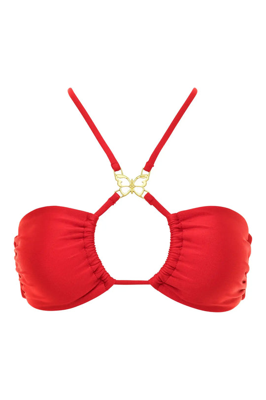 Camila Red Bikini Top - Red / XS - bikini top