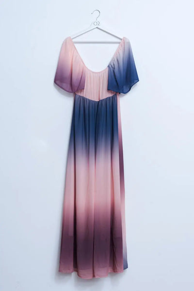 Ombre sweetheart maxi dress in beige - One Size / Beige - Dresses