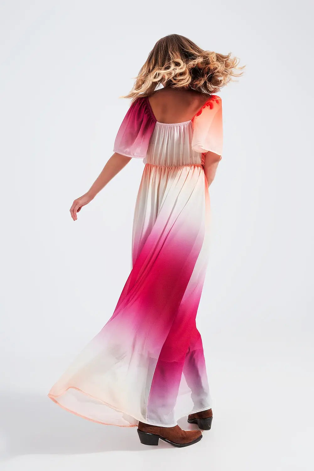 Ombre sweetheart maxi dress in fuchsia - One Size / Fuchsia - Dresses