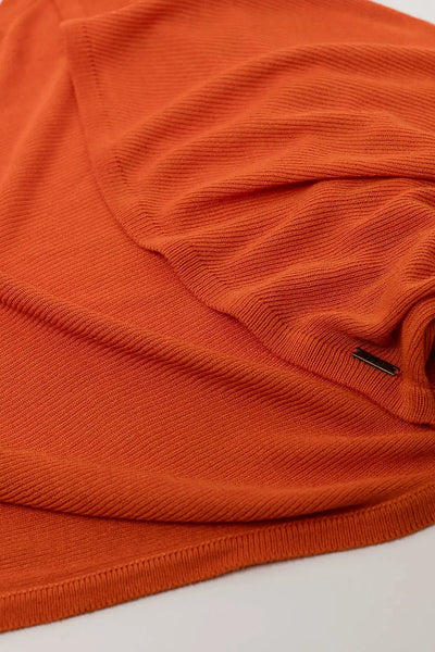 orange fine knit bolero cardigan - Sweaters