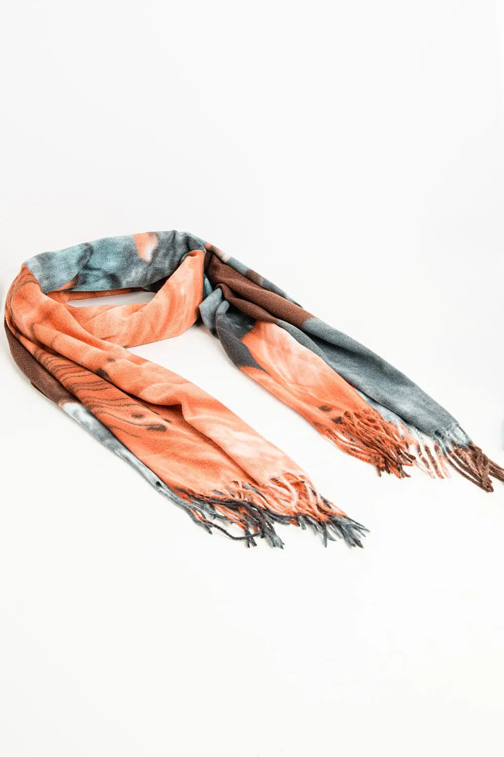 orange flower print scarf - One Size / Orange - Scarves & Hats