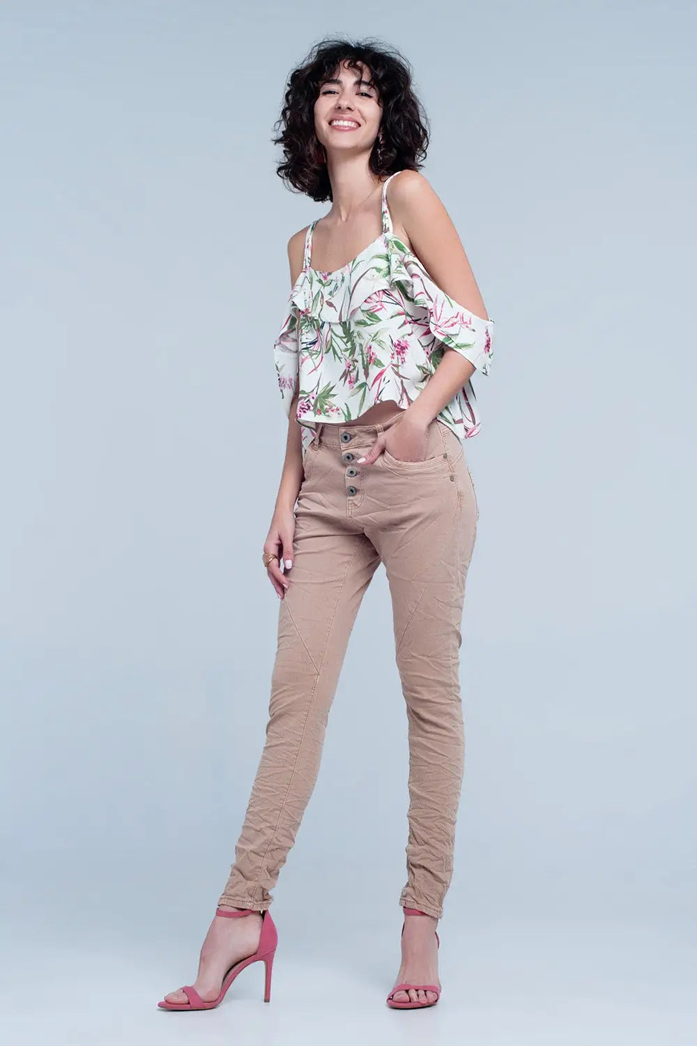 original boyfriend Jean Marron - Pantalons