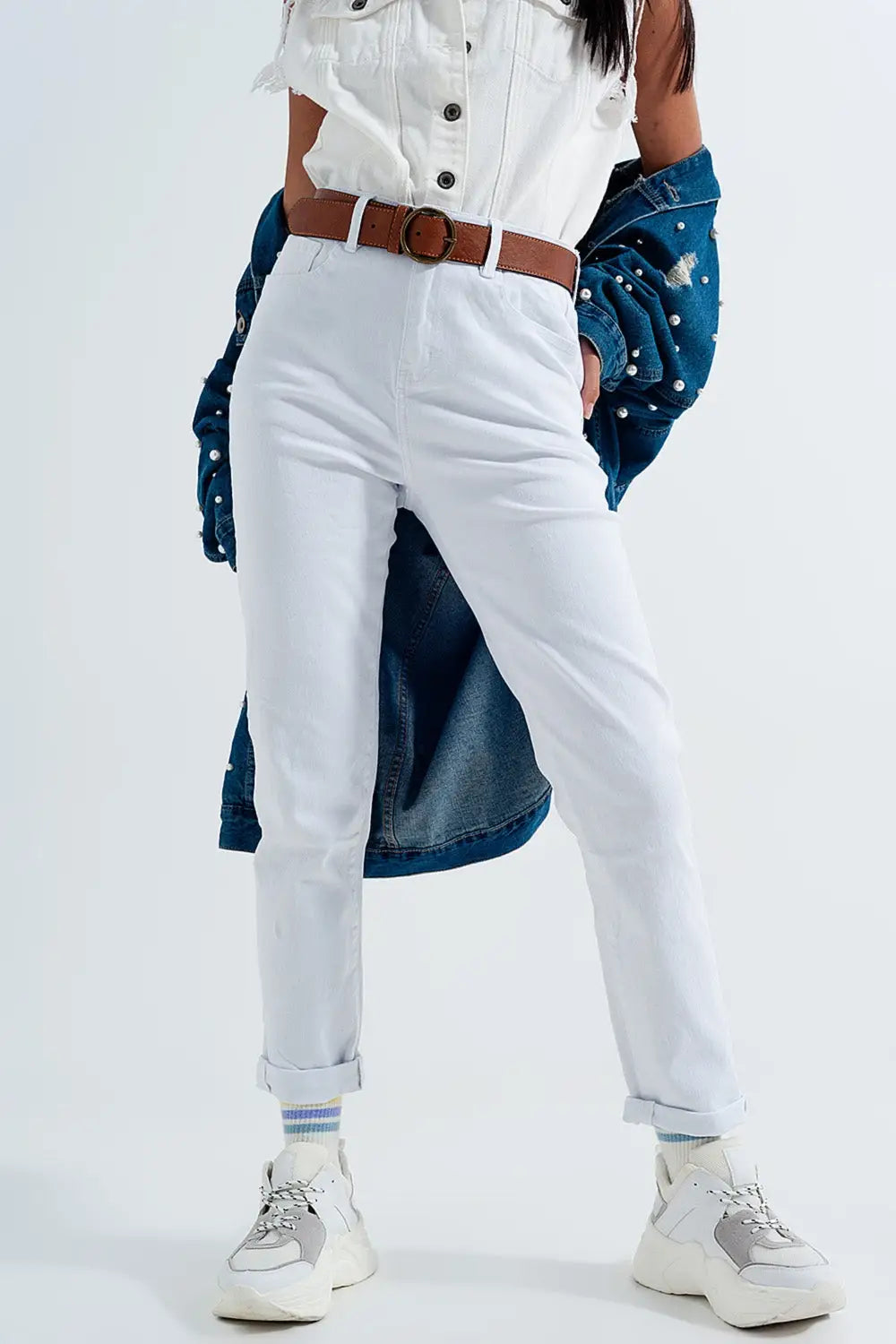 Original mom jean in white - Jeans