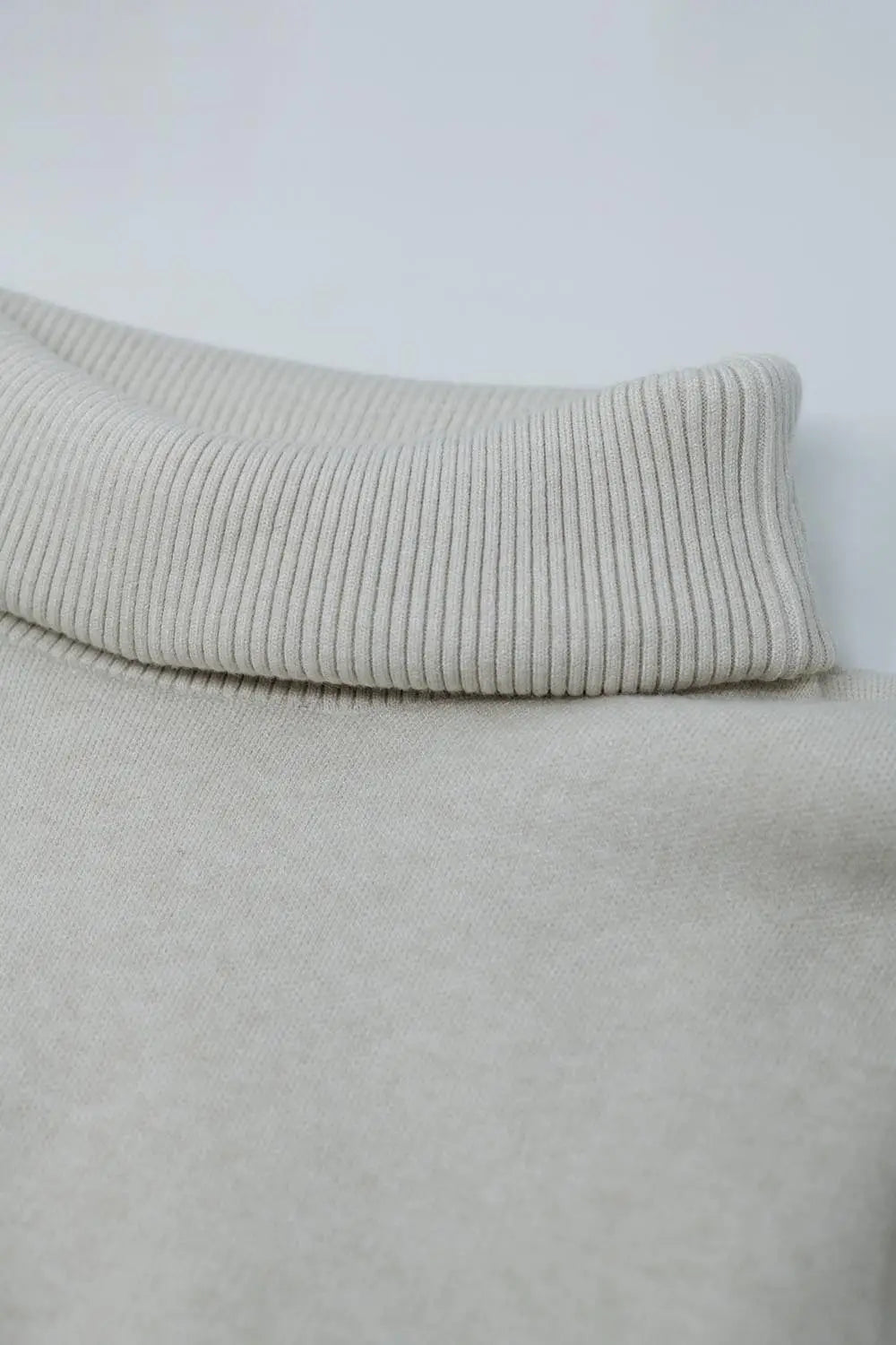 oversized beige sweater with fitted ribbed sleeves - One Size / Beige - Sweaters