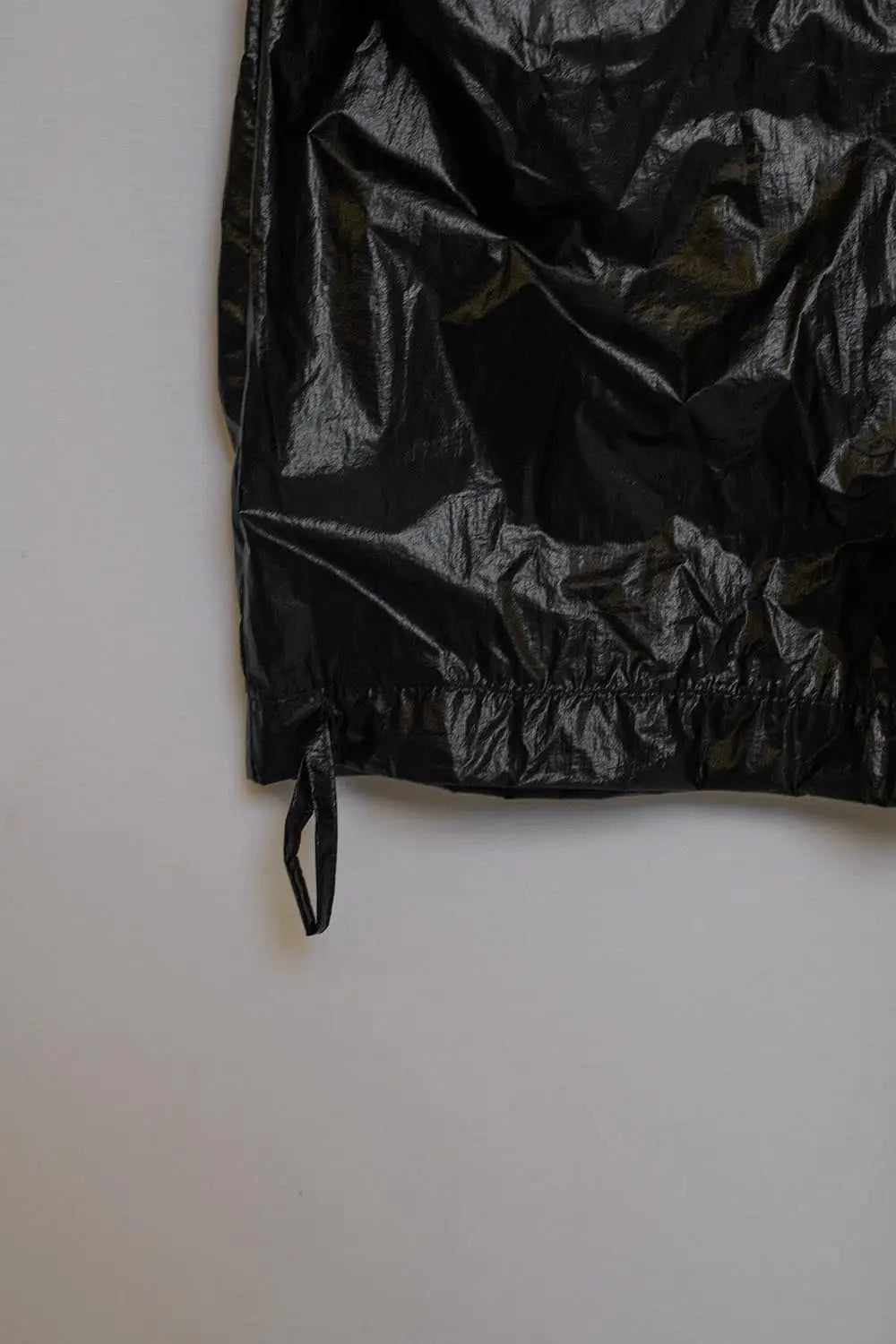 Oversized black parachute metallic pants - Pants