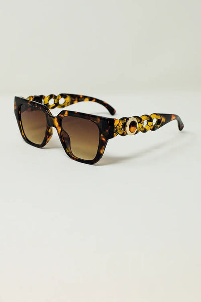 Oversized Cat Eye Sunglasses in brown Vintage - One Size / Brown