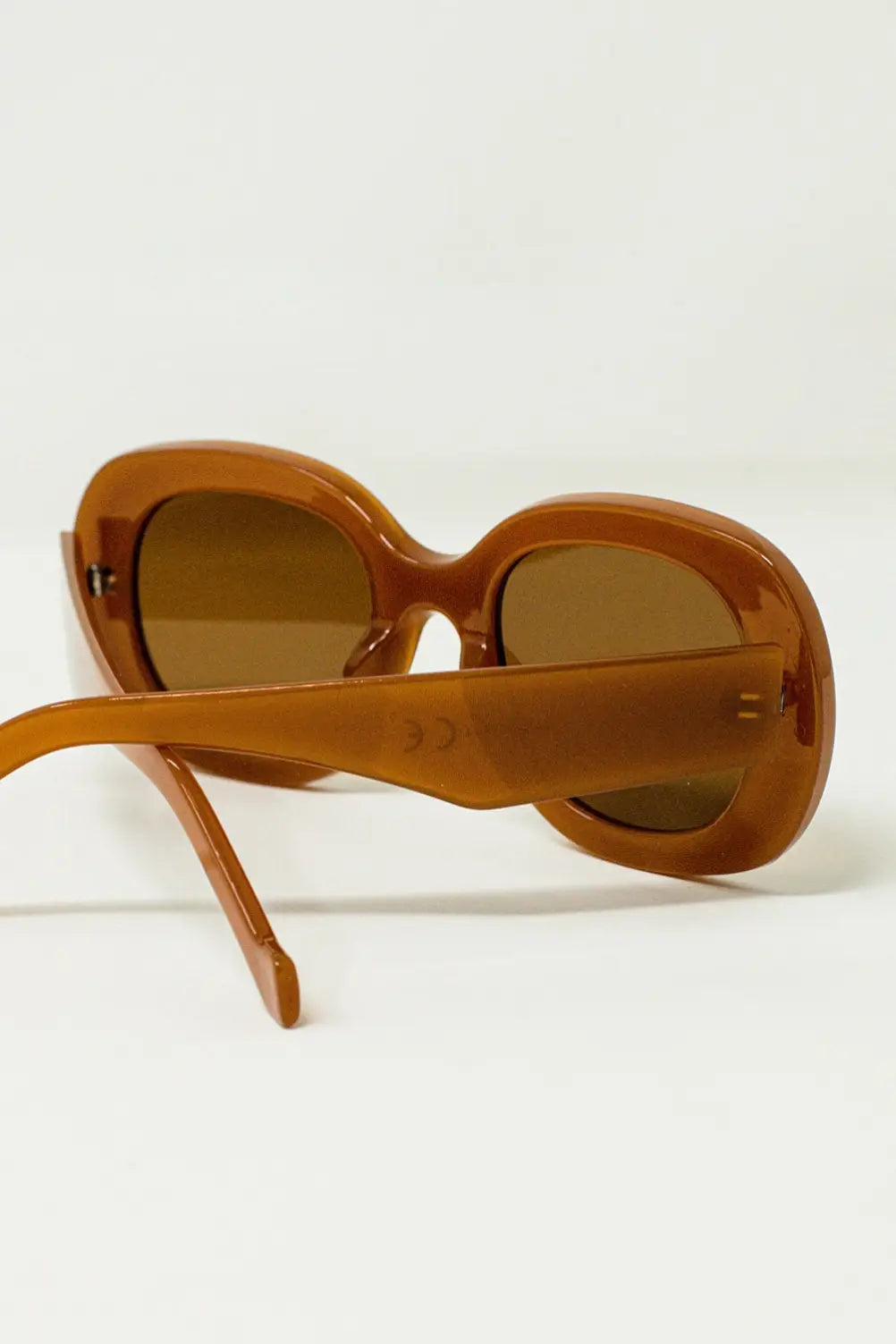 Oversized Circular Sunglasses in brown - One Size / Brown