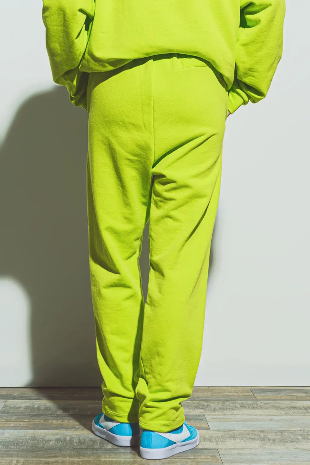 Oversized Jogger with Tie Waist in lime - One Size / Green - Pants