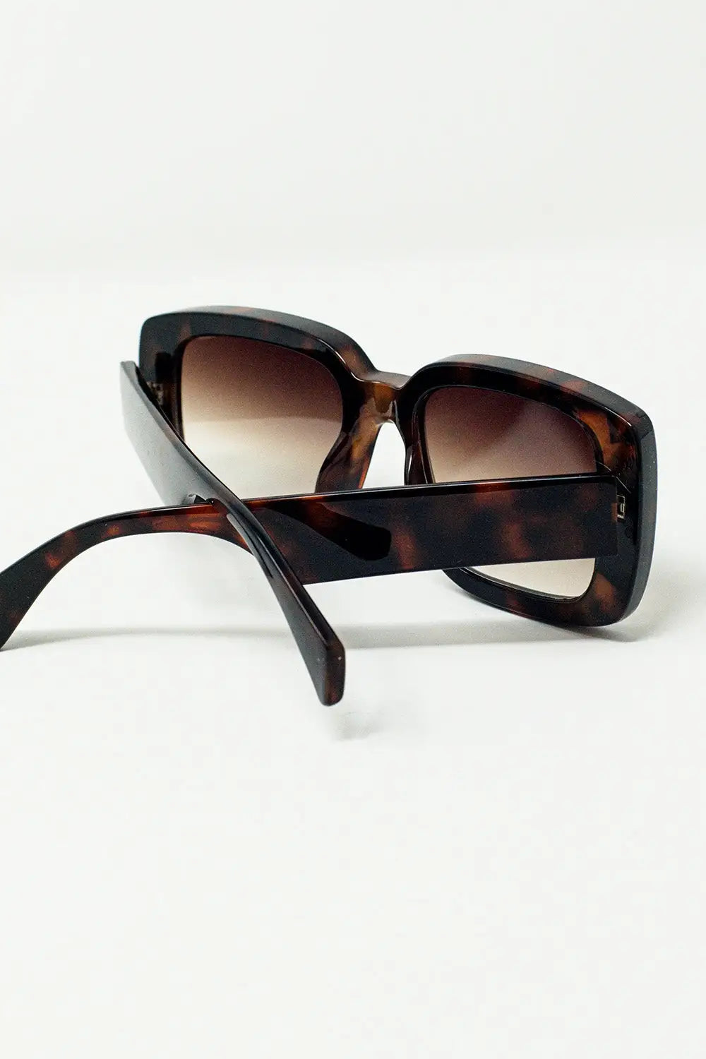 Oversized Rectangular Sunglasses With Wide Frame in brown - One Size / Brown