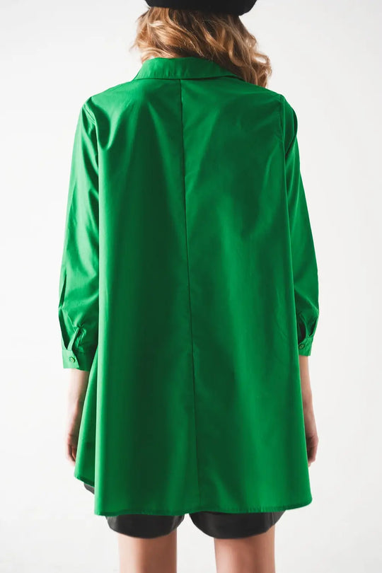 Oversized shirt in bold green - Shirts