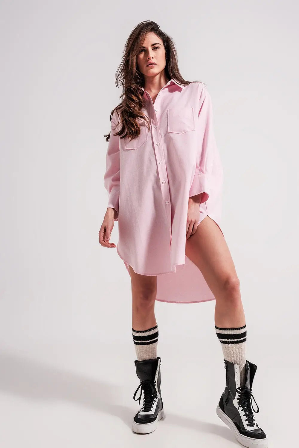 Oversized shirt in pink - Shirts