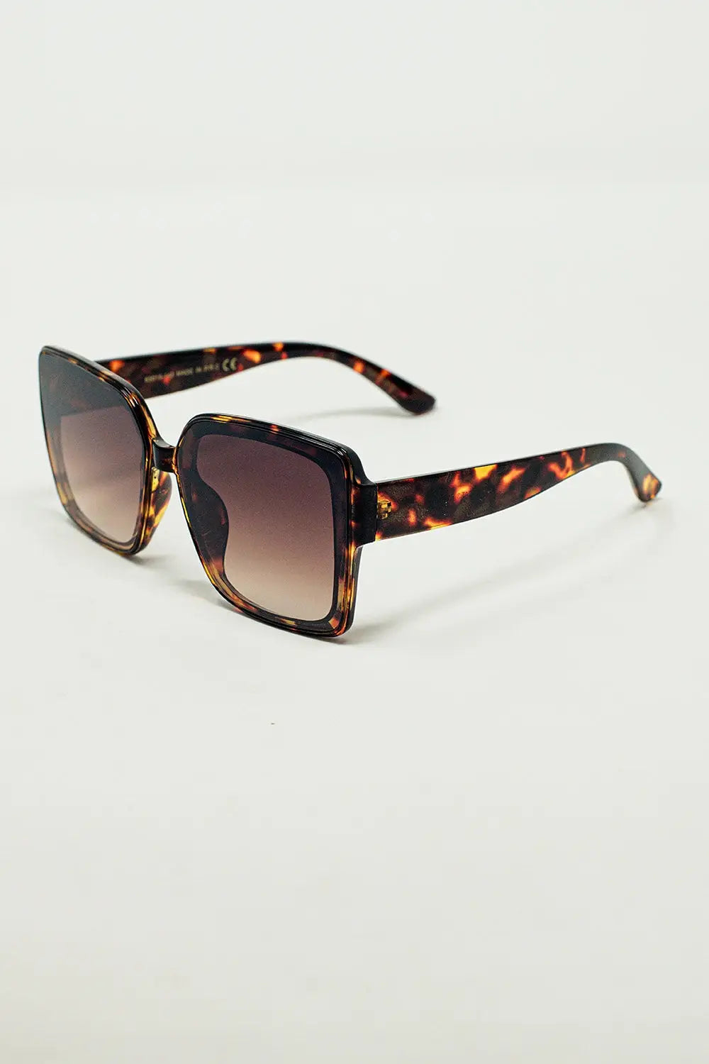 Oversized square Cat Eye Sunglasess in Brown - One Size / Brown