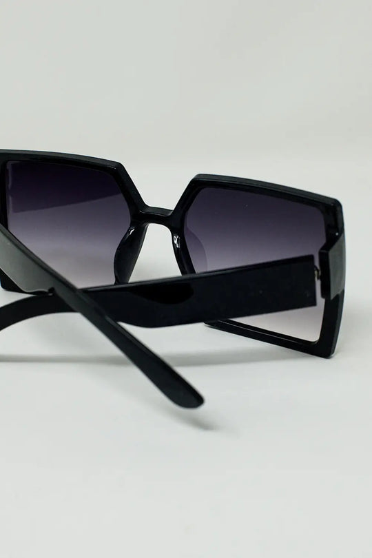 Oversized Square Sunglasses In Black - One Size / Black