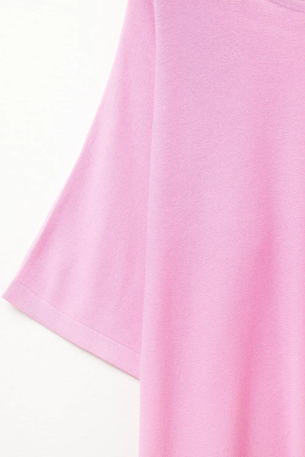 Oversized sweater in fuchsia with Elbow-Length Sleeves - One Size / Fuchsia - Sweaters