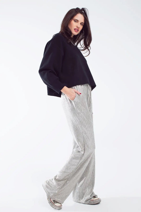 Oversized Sweater With Boatneck in Black - One Size / Black - Sweaters