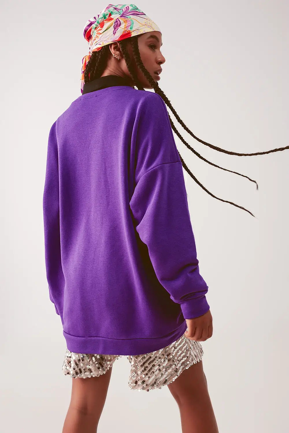 Oversized sweatshirt in purple - One Size / Purple - Sweaters