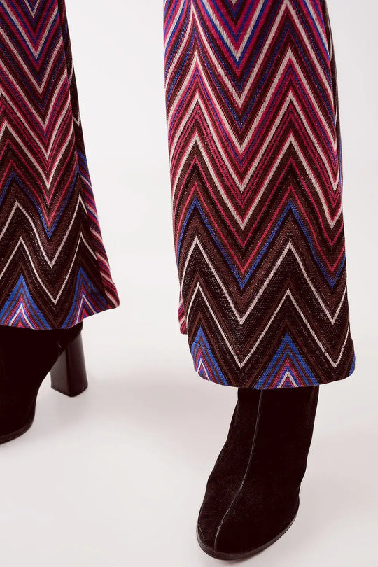 Pantalon à imprimé géo fuchsia - Pantalons