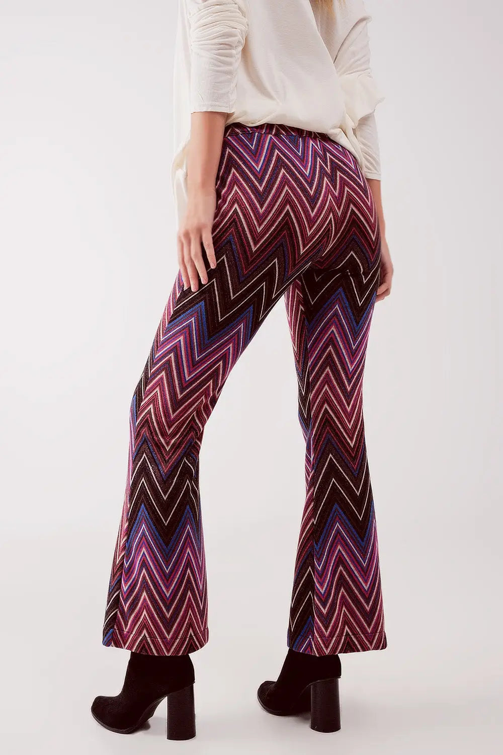 Pantalon à imprimé géo fuchsia - Pantalons