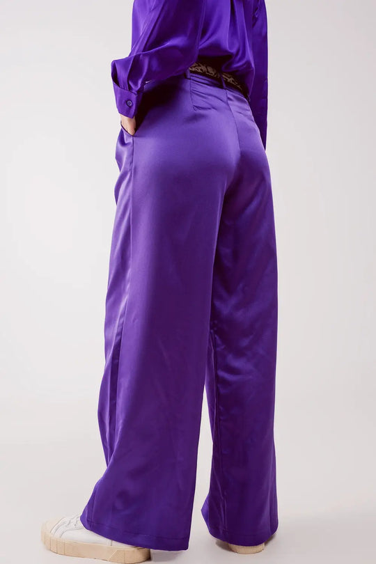Pantalon à pinces pourpre - Pantalons