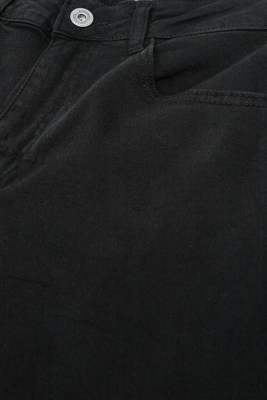 Pantalon large noir à taille haute - Pantalons