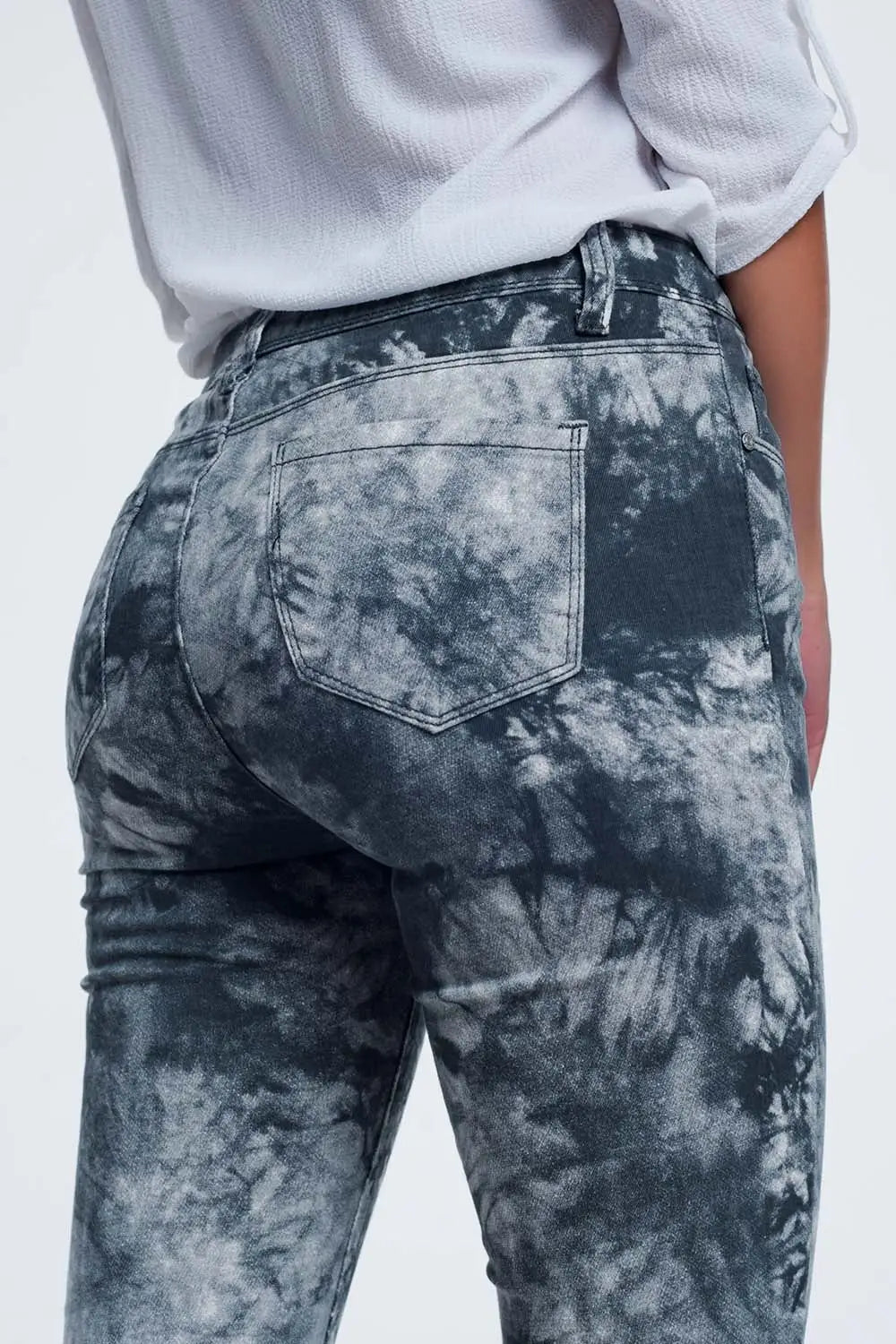 Pantalon slim de couleur grise - Pantalons