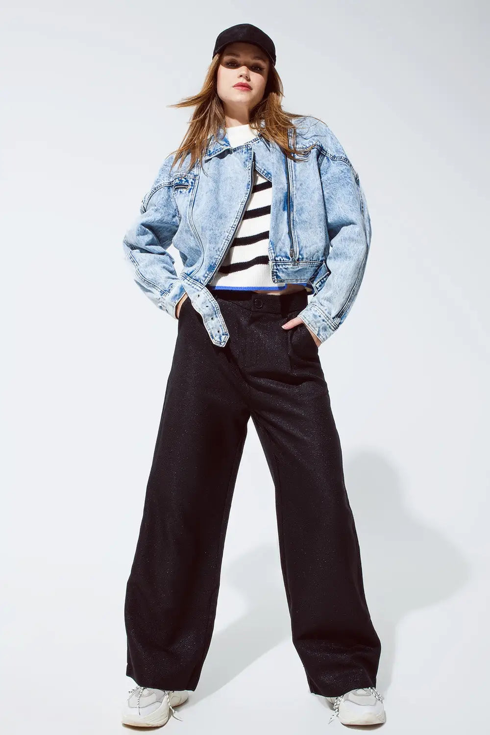 Pantalon surdimensionné en noir - Pantalons