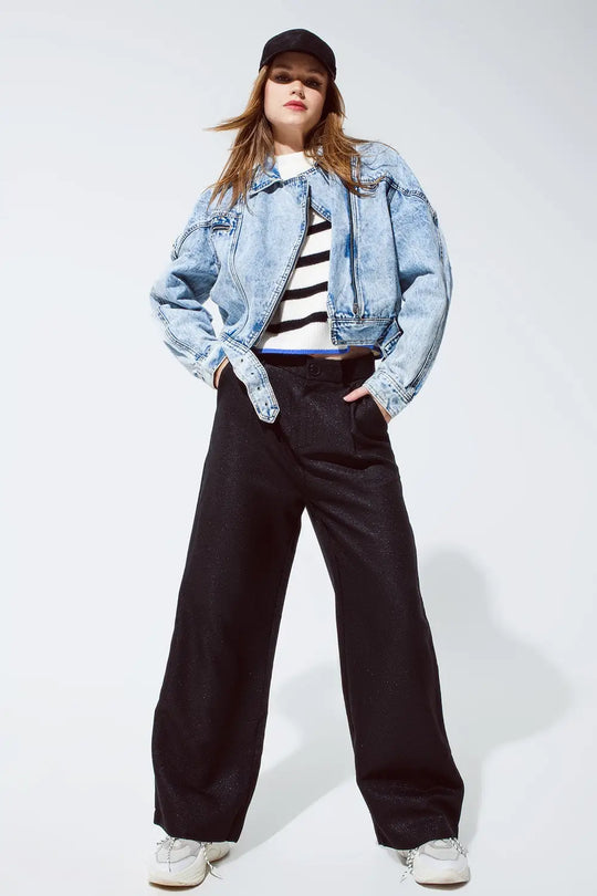 Pantalon surdimensionné en noir - Pantalons