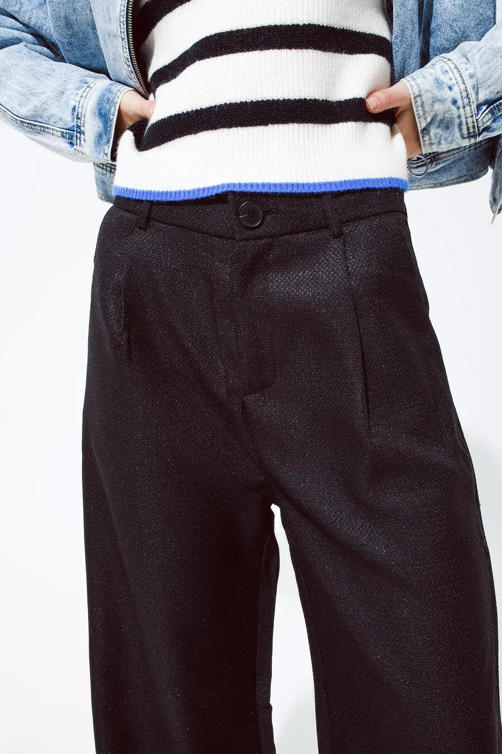 Pantalon surdimensionné en noir - Pantalons