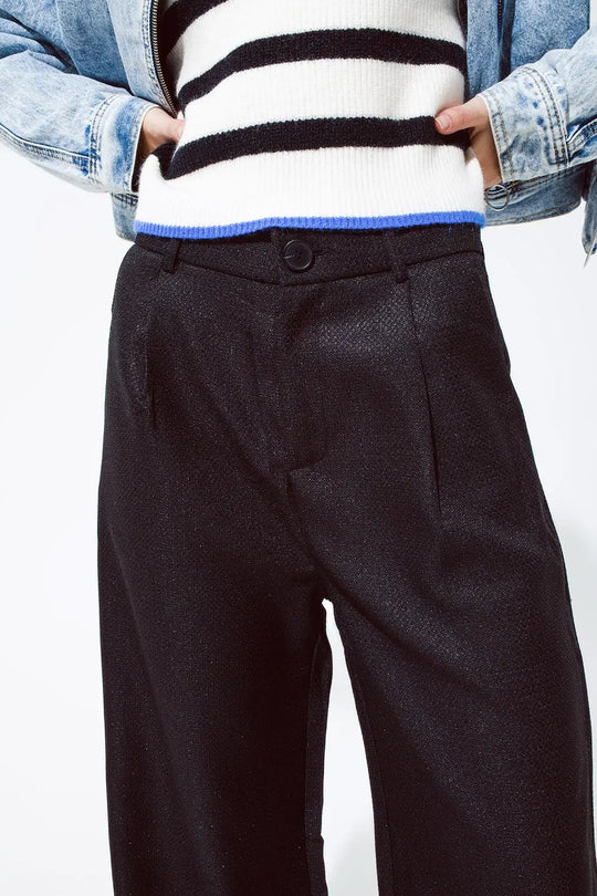 Pantalon surdimensionné en noir - Pantalons