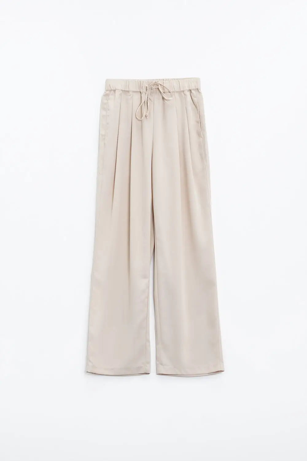 Pants In beige With Front Pockets And Drawstring Closing - Pants