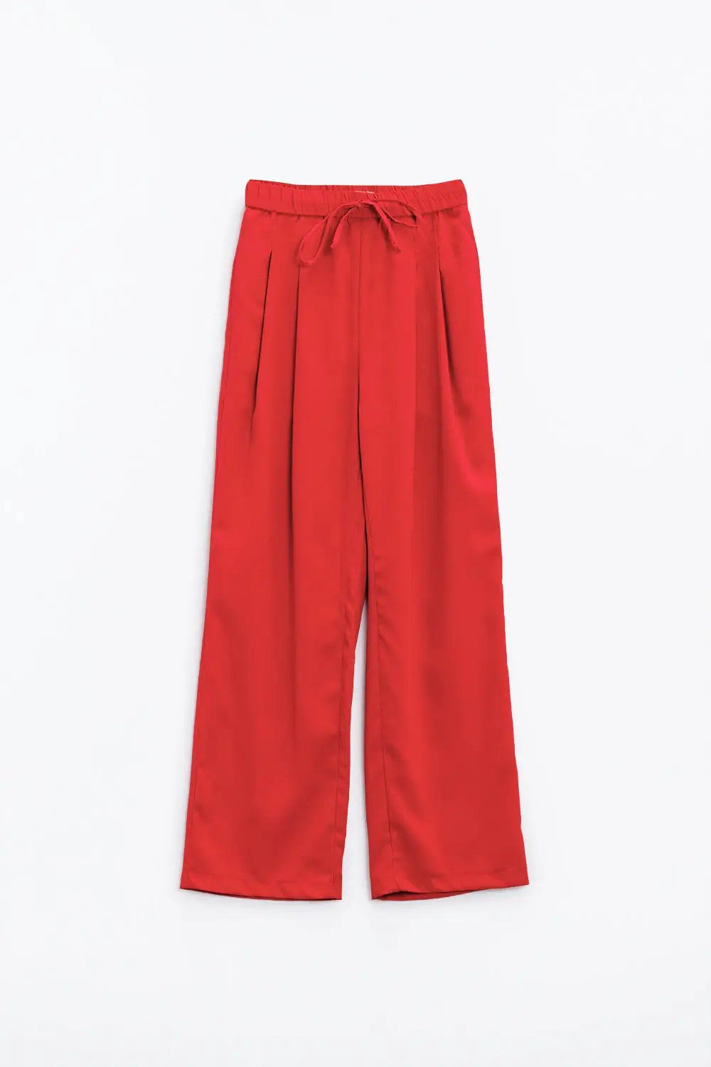Pants In Coral With Front Pockets And Drawstring Closing - Pants