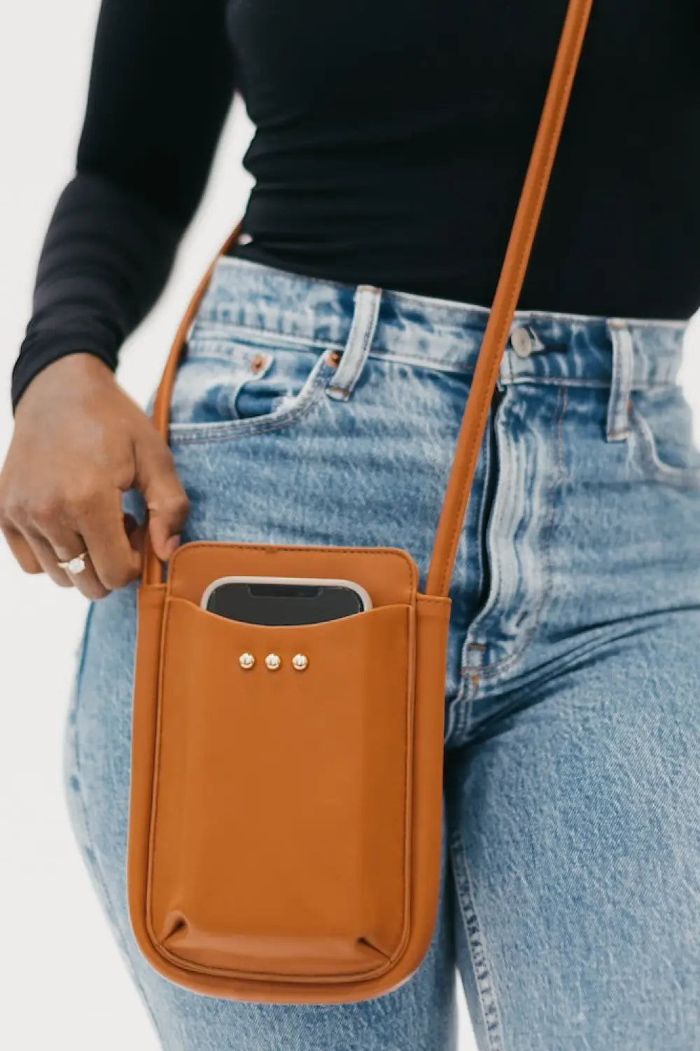 Parker Phone Crossbody Bag Brown Crossbody Bag