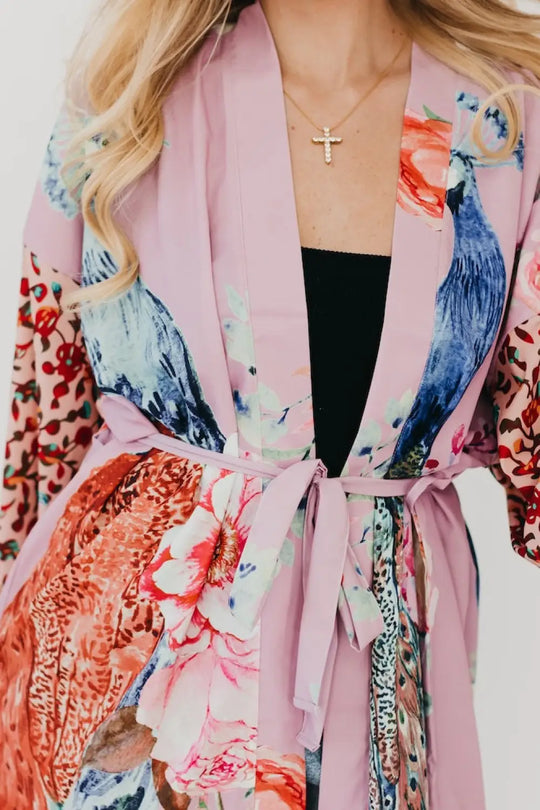 Peacock Summer Kimono - Kimono