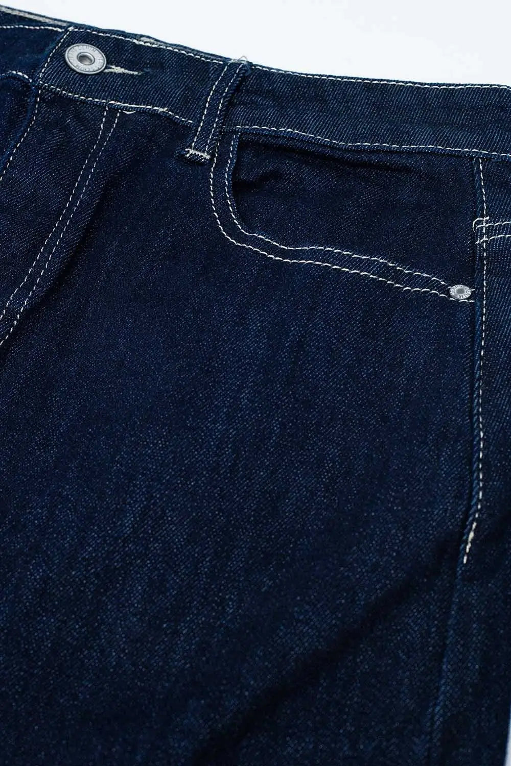 Pencil Denim Skirt in Dark Wash - Skirts