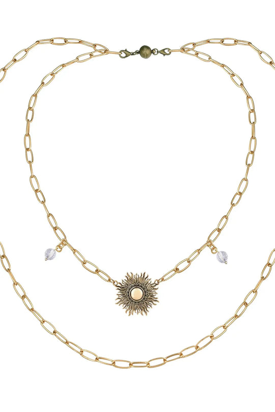 Perfectly Imperfect Starburst Long Chain Necklace - Long chain