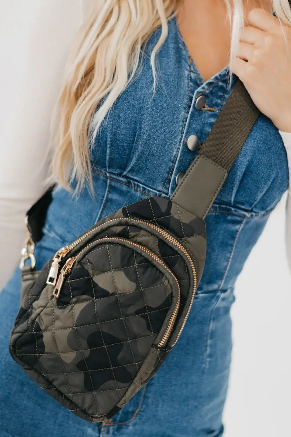 Pinelope Puffer Sling Bag - Camouflage - Bum Bag