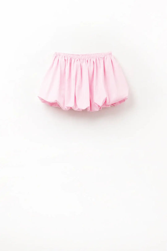 Pink poplin balloon miniskirt - Skirts
