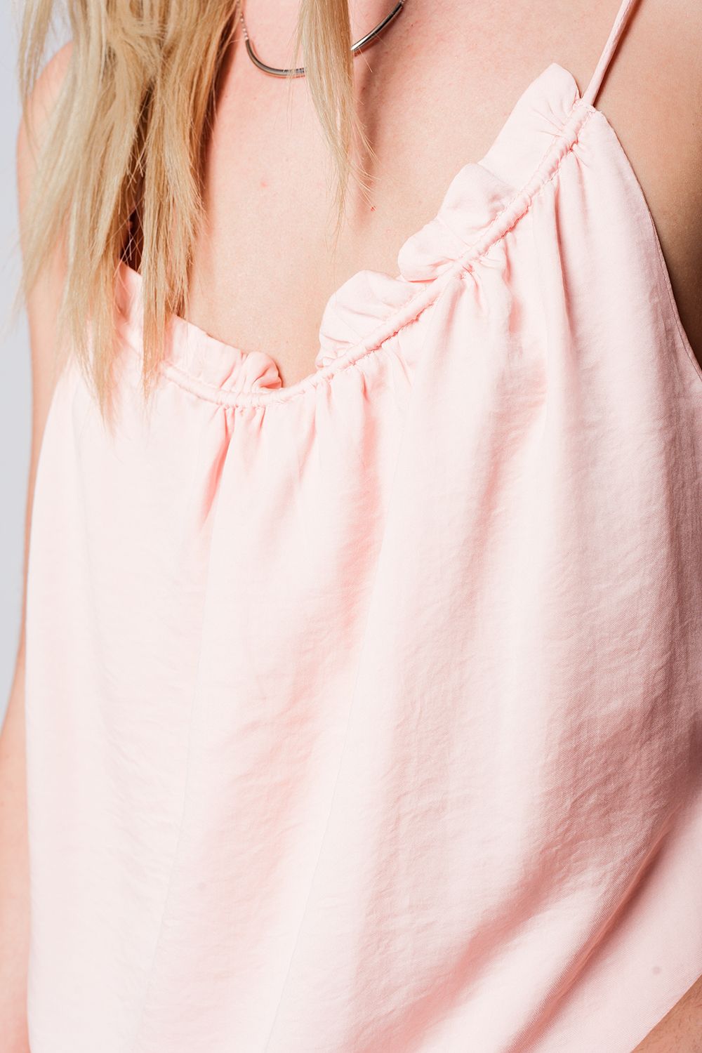 Pink top with open back detail